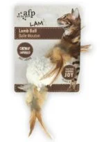 Katzenball mit Katzenminze und Vogelgeräusch, 5 x 5 x 3 cm – AFP Lambswool Lamb Ball – Bild 3