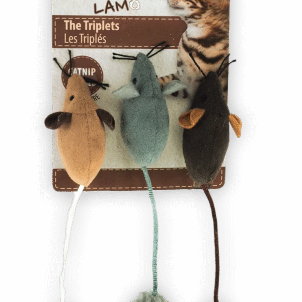 Spielmäuse mit Catnip, 3 Stück – AFP Lambswool The Triplets