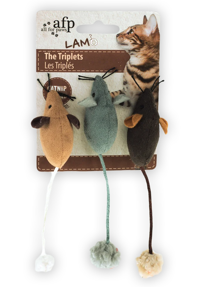 AFPK02102.png Spielmäuse mit Catnip, 3 Stück – AFP Lambswool The Triplets – Bild 1