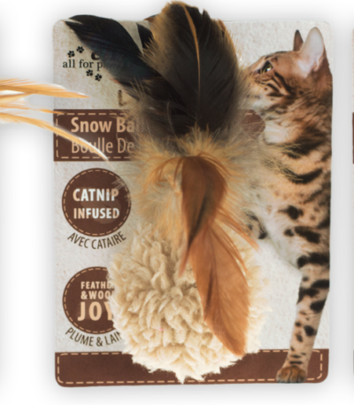 Katzenspielzeug mit Katzenminze – AFP Lambswool Snow Ball