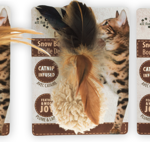 Katzenspielzeug mit Katzenminze – AFP Lambswool Snow Ball