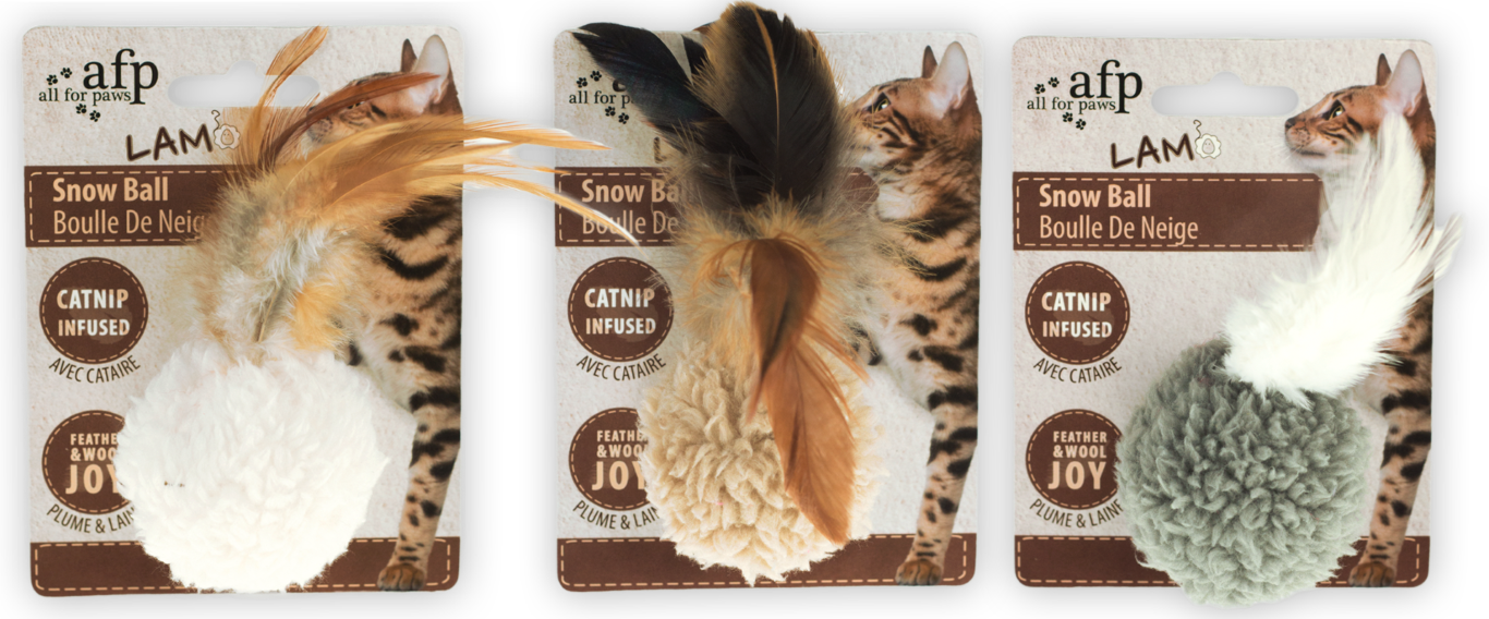 Kattenspeelgoed met catnip – AFP Lambswool Snow Ball Katzenspielzeug mit Katzenminze – AFP Lambswool Snow Ball