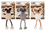 Spielmaus mit Katzenminze und knisterndem Kunststoff, 16 cm – AFP Lambswool Mouse Dangler