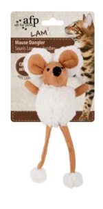 Spielmaus mit Katzenminze und knisterndem Kunststoff, 16 cm – AFP Lambswool Mouse Dangler – Bild 4