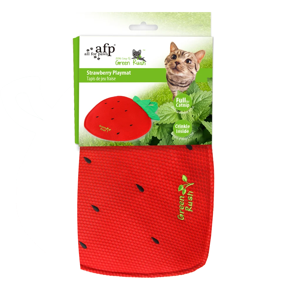 Katzenspielmatte in Erdbeerform mit Catnip – AFP Green Rush - Play Mat Aardbei – Bild 1