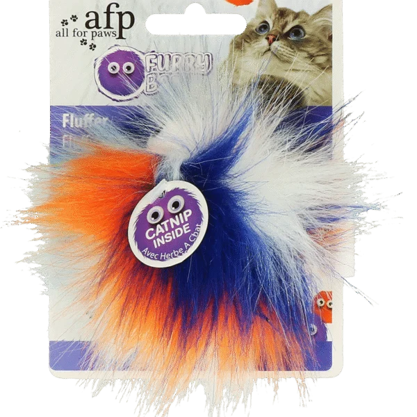 Katzenball mit Katzenminze, Ø 5 cm, Orange – AFP Furry Ball - Fluffy Ball