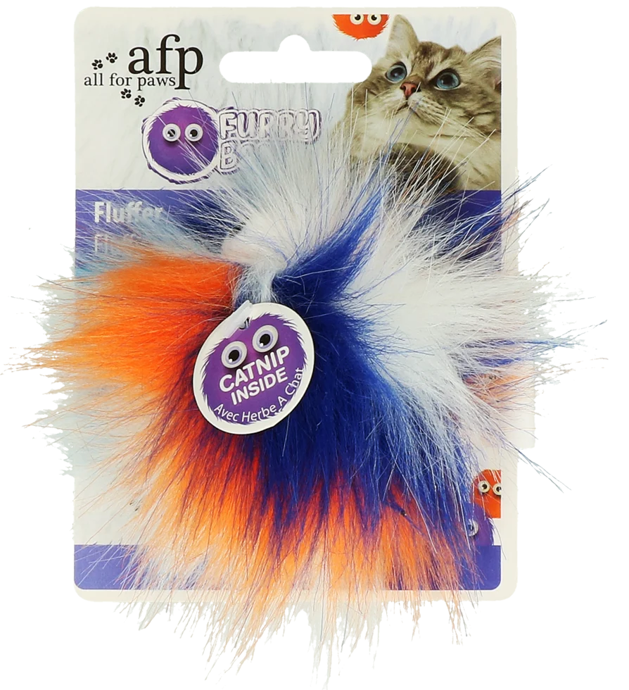AFPK02803.png Katzenball mit Katzenminze, Ø 5 cm, Orange – AFP Furry Ball - Fluffy Ball – Bild 1