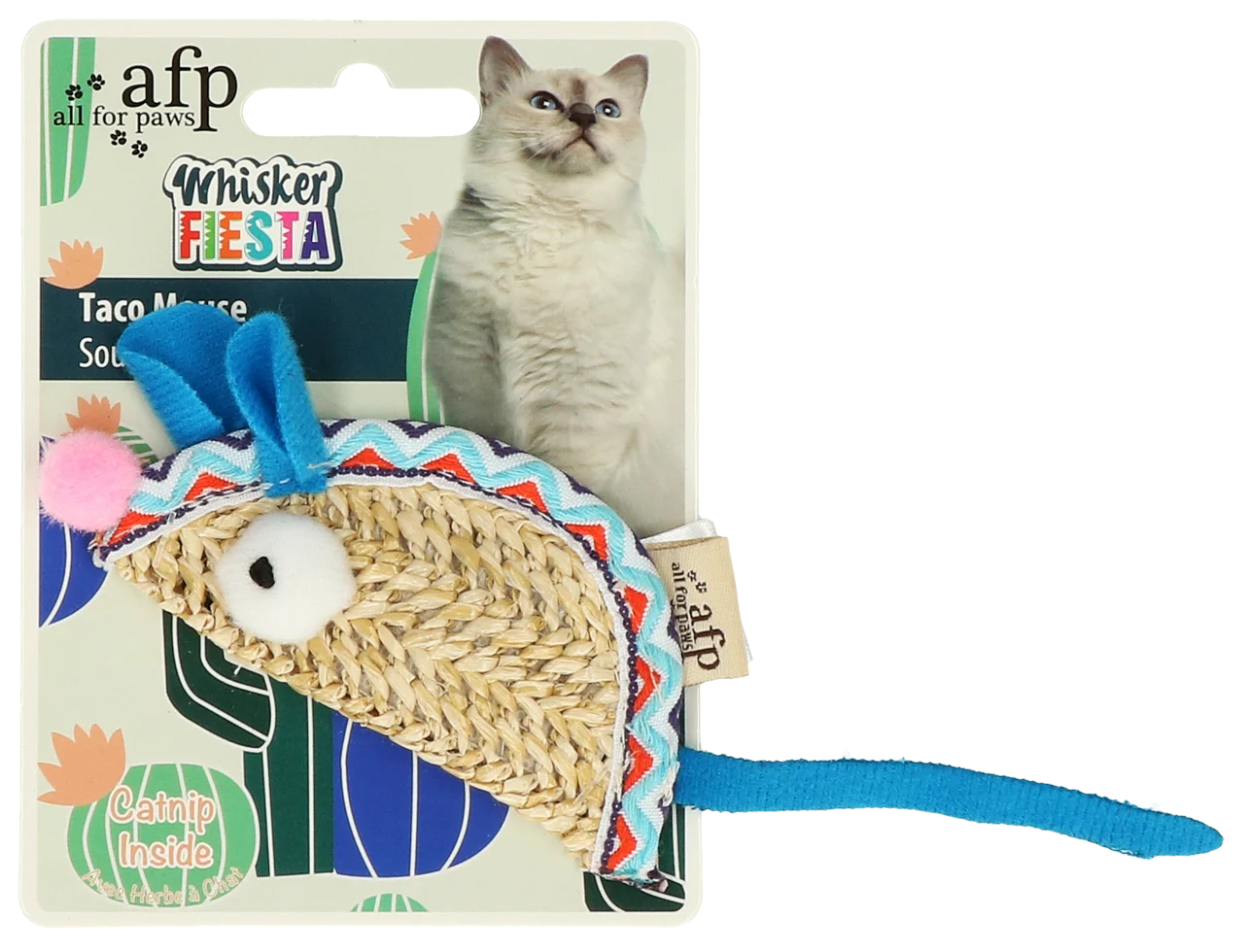 Katzenspielzeug Maus mit Katzenminze und Bändern – AFP Whisker Fiesta Taco Mouse – Bild 1