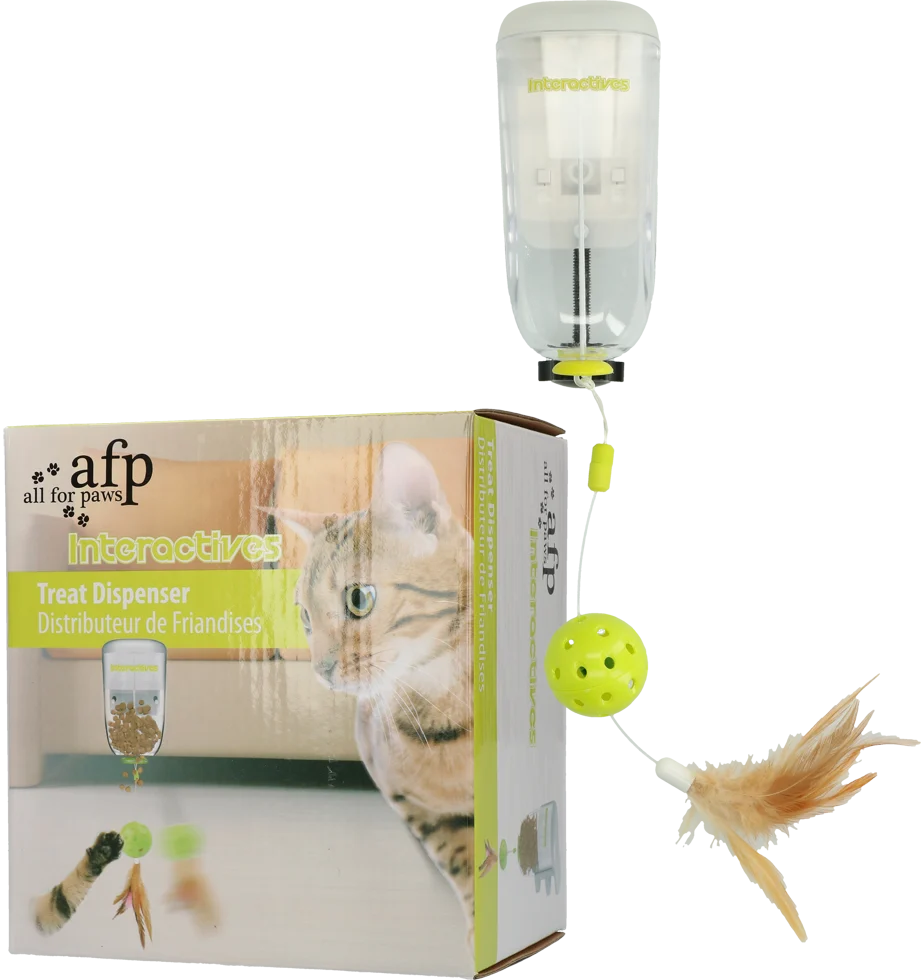 Belohnungsspender für Katzen mit Feder, 45 x 6,5 x 9,5 cm – AFP Interactives - Treat Dispenser – Bild 5