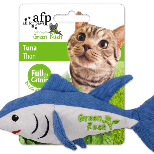 Spielzeugfisch für Katzen mit kanadischer Katzenminze, 16 cm – AFP Green Rush - Cuddler