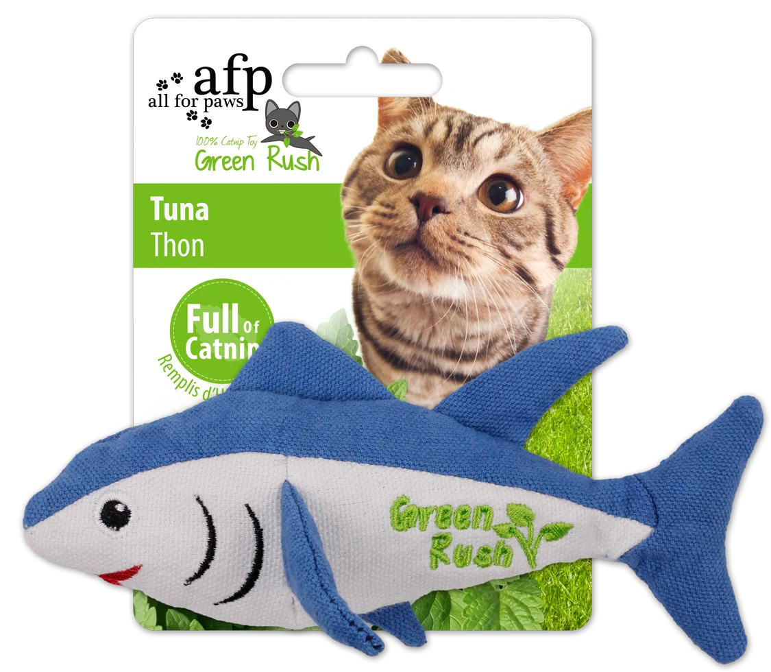 AFPK2418.png Spielzeugfisch für Katzen mit kanadischer Katzenminze, 16 cm – AFP Green Rush - Cuddler – Bild 1