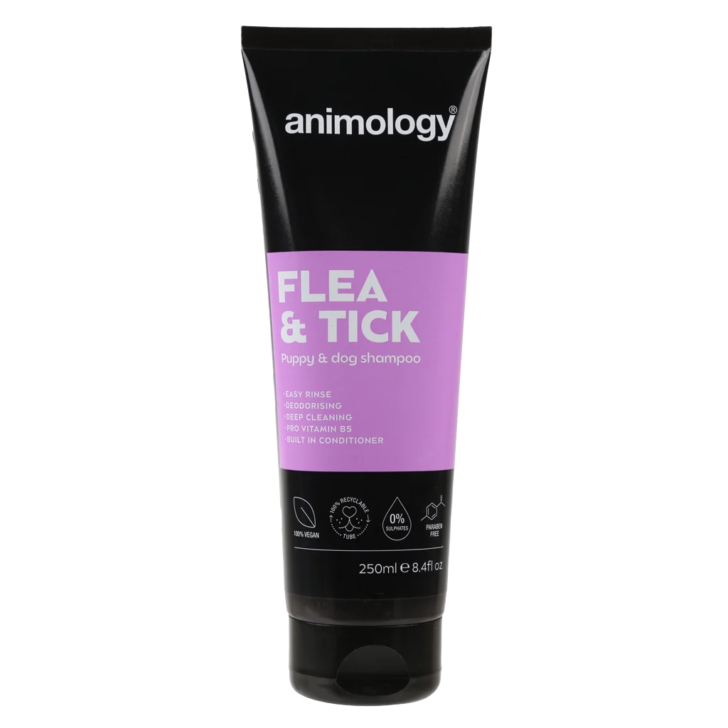 ANIM5012.png Hundeshampoo zum Auswaschen von Flöhen und Zecken, 250 ml – Animology Flea & Tick – Bild 1