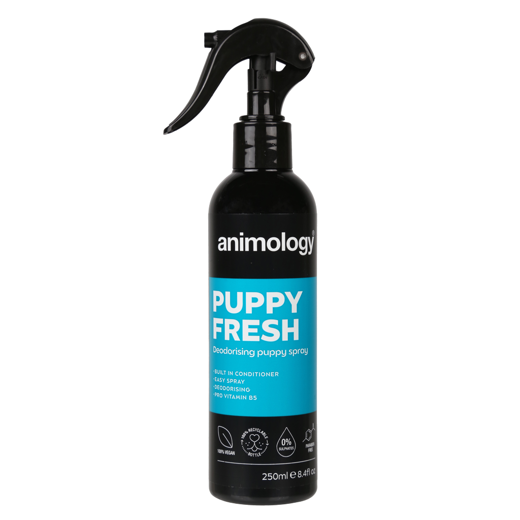 Vachtspray voor Puppy's tegen Geurtjes, 250 ml – Animology Puppy Fresh Deodorising Puppy Spray Fellspray gegen Gerüche für Welpen, 250 ml – Animology Puppy Fresh Deodorising Puppy Spray