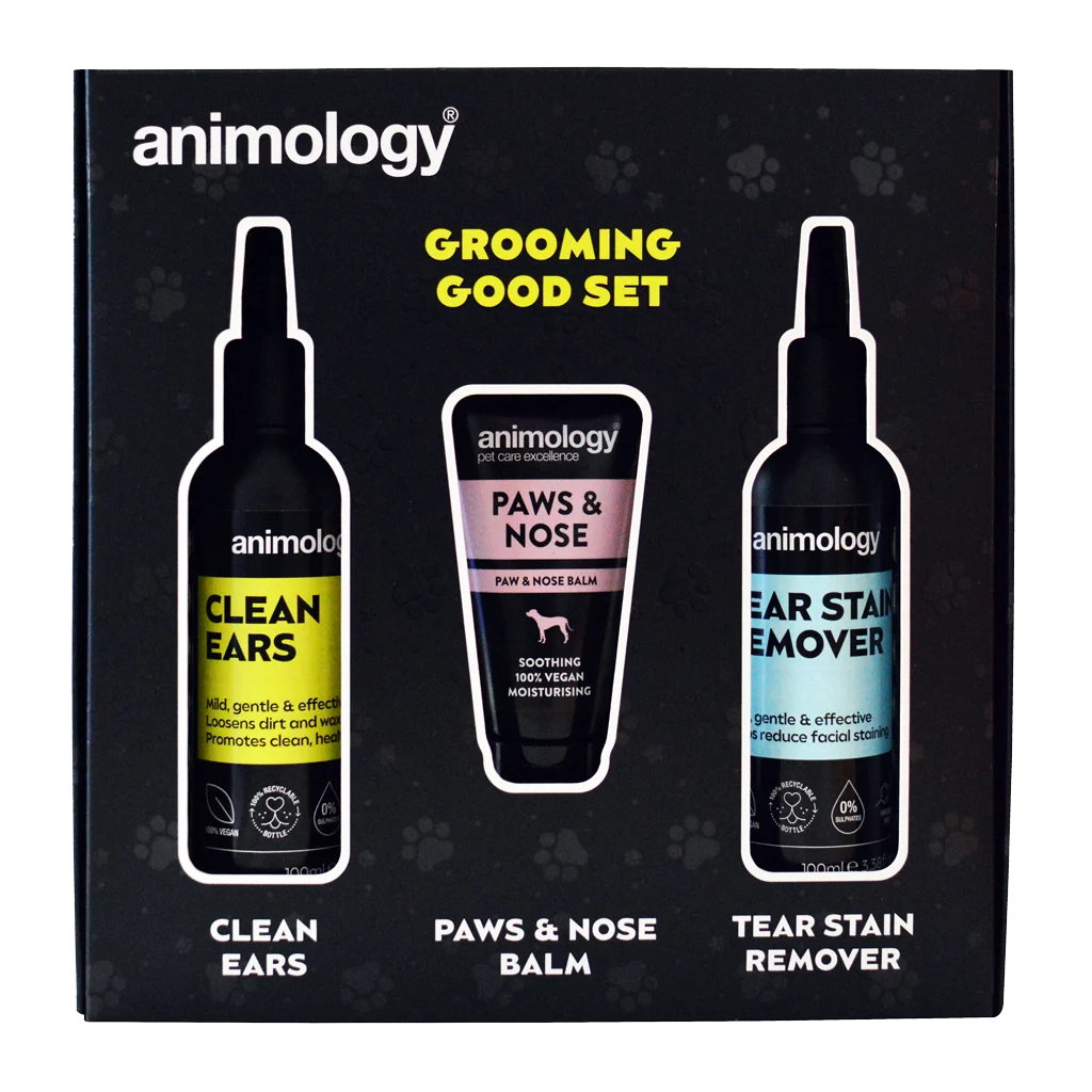 ANIM5091.png Pflegeset für Hundeohren, Augen, Pfotenballen und Nase, 3 Produkte – Animology Grooming Good Set – Bild 1