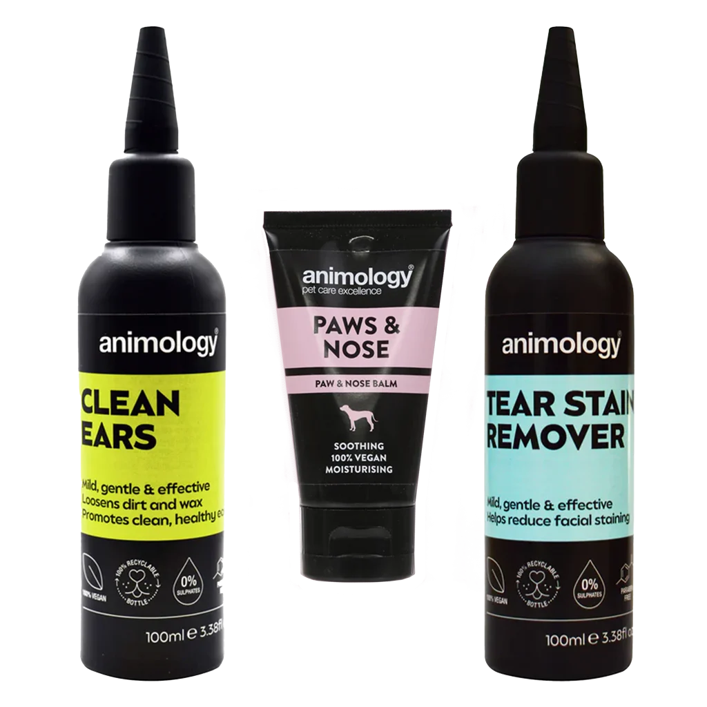 Pflegeset für Hundeohren, Augen, Pfotenballen und Nase, 3 Produkte – Animology Grooming Good Set – Bild 3