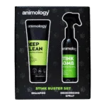 Fellpflegeset für Hunde mit Shampoo und desodorierendem Spray, 2 Produkte – Animology Stink Buster Set