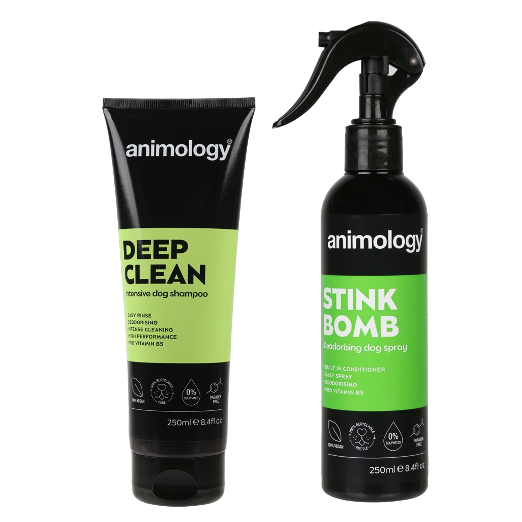 Fellpflegeset für Hunde mit Shampoo und desodorierendem Spray, 2 Produkte – Animology Stink Buster Set – Bild 3