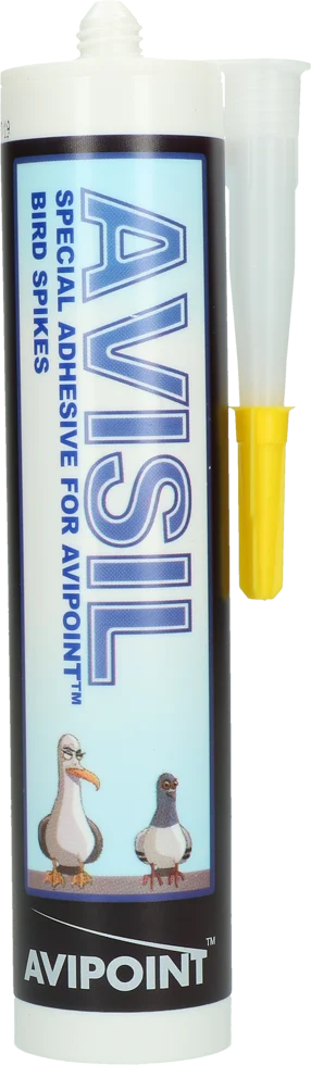 Silikondichtstoff für Vogelabwehrleisten, transparent, 310 ml – Avipoint Avisil – Bild 1