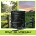 Weidezaunband 40 mm Schwarz mit 9 Edelstahlleitern, 200 m – ZoneGuard Basic – Bild 4
