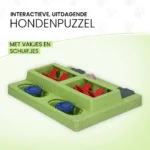 Hundepuzzle für Futter und Snacks mit rutschfesten Füßen – Eat Slow Live Longer Puzzle Squared – Bild 3