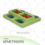Hundepuzzle für Futter und Snacks mit rutschfesten Füßen – Eat Slow Live Longer Puzzle Squared – Bild 4