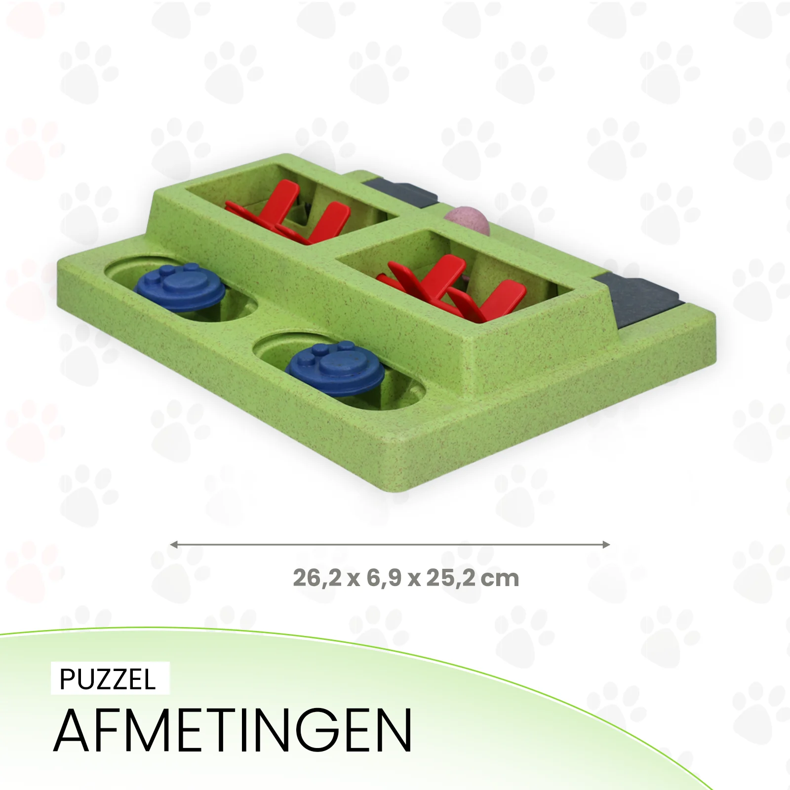 Hundepuzzle für Futter und Snacks mit rutschfesten Füßen – Eat Slow Live Longer Puzzle Squared – Bild 4