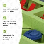 Hundepuzzle für Futter und Snacks mit rutschfesten Füßen – Eat Slow Live Longer Puzzle Squared – Bild 5
