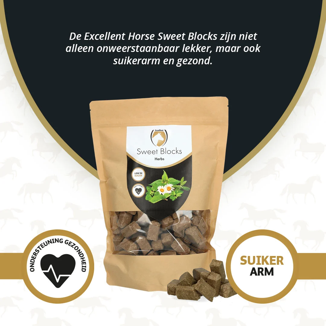 Pferdeleckerchen mit Kräutern, 1 kg – Excellent Horse Sweet Blocks Herbs – Bild 2