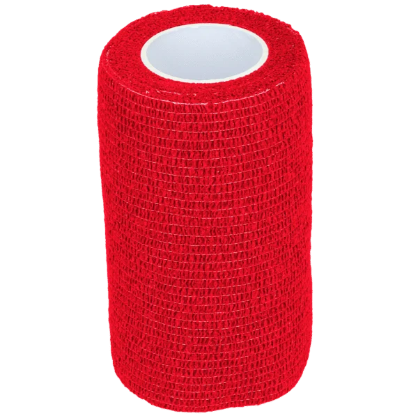 Selbsthaftende Bandage für Beine und Hufe, 10 cm, Rot – Excellent Bandage Animal Profi