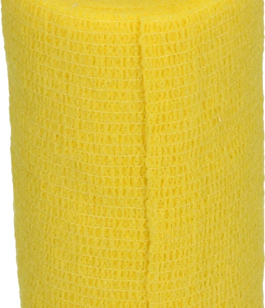 Selbstklebende Bandage für Beine und Hufe, 10 cm, Gelb – Excellent Bandage Animal Profi