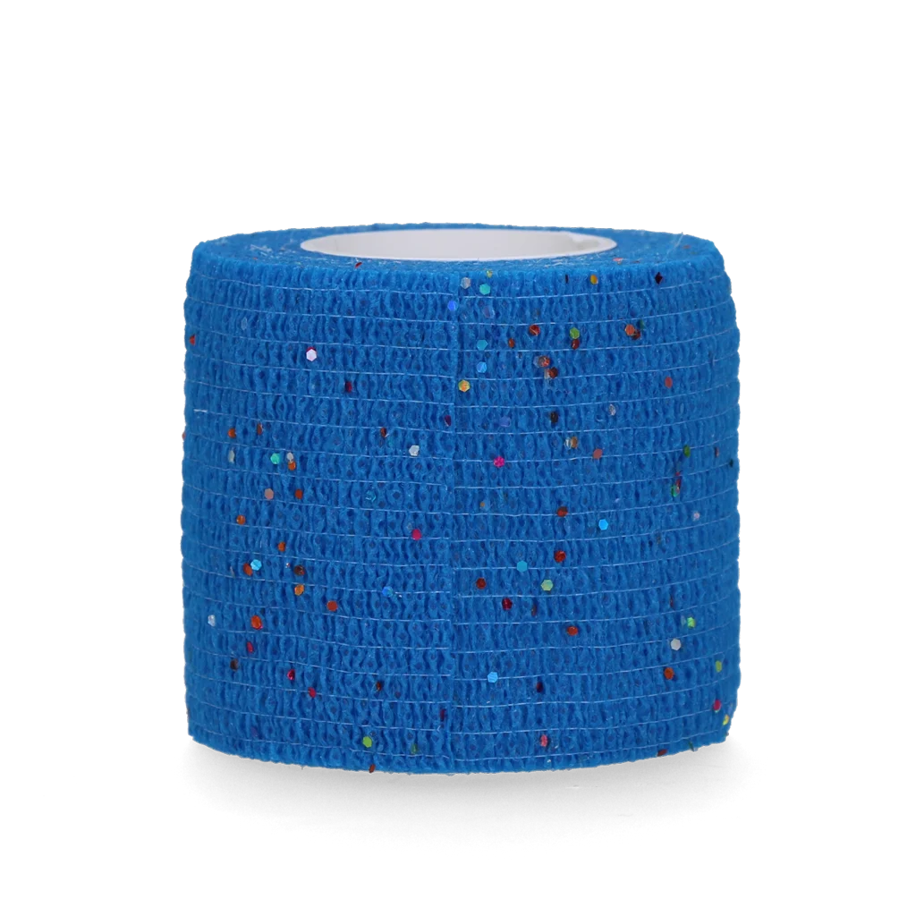 BAND0000NH.png Selbstklebende Glitzerbandage, 5 cm, Blau – Excellent Animal Glitter Bandage Profi – Bild 1