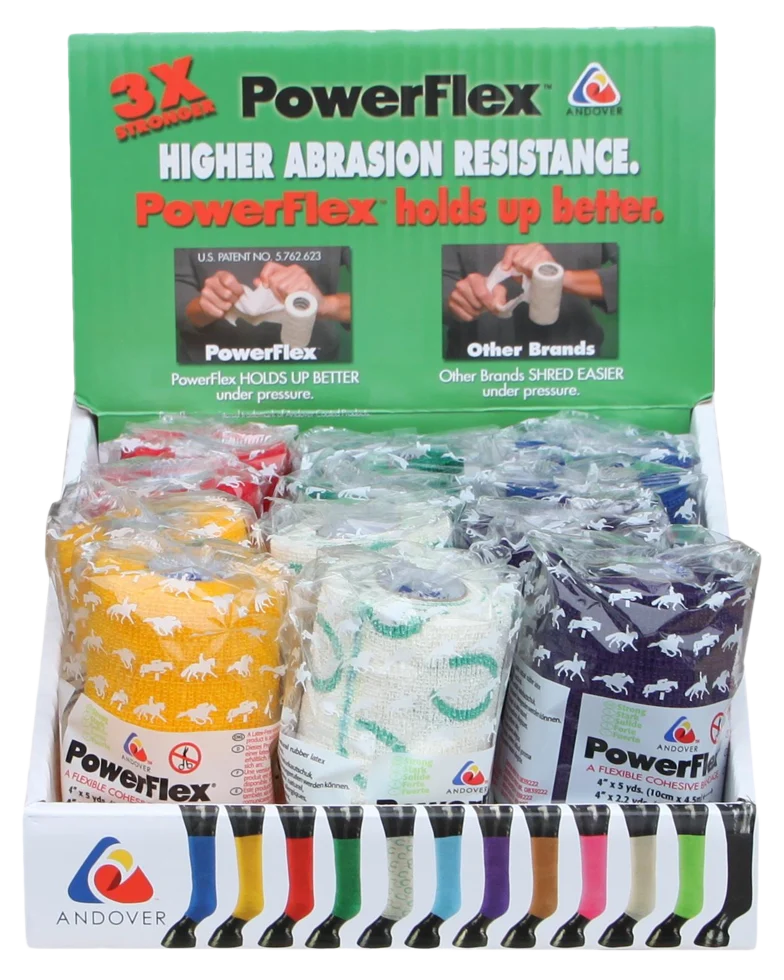 Pferdeverband, Blau, 10 cm breit und 4,5 m lang – Andover Healthcare PowerFlex – Bild 2