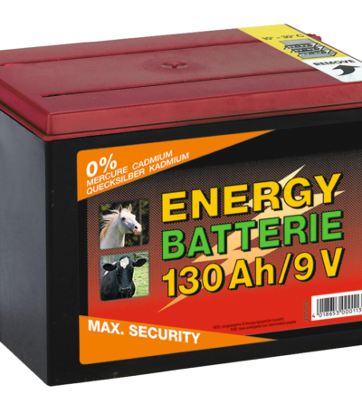 Weidezaunbatterie 9 V, 130 Ah, 16 x 19 x 13 cm – ZoneGuard EG super