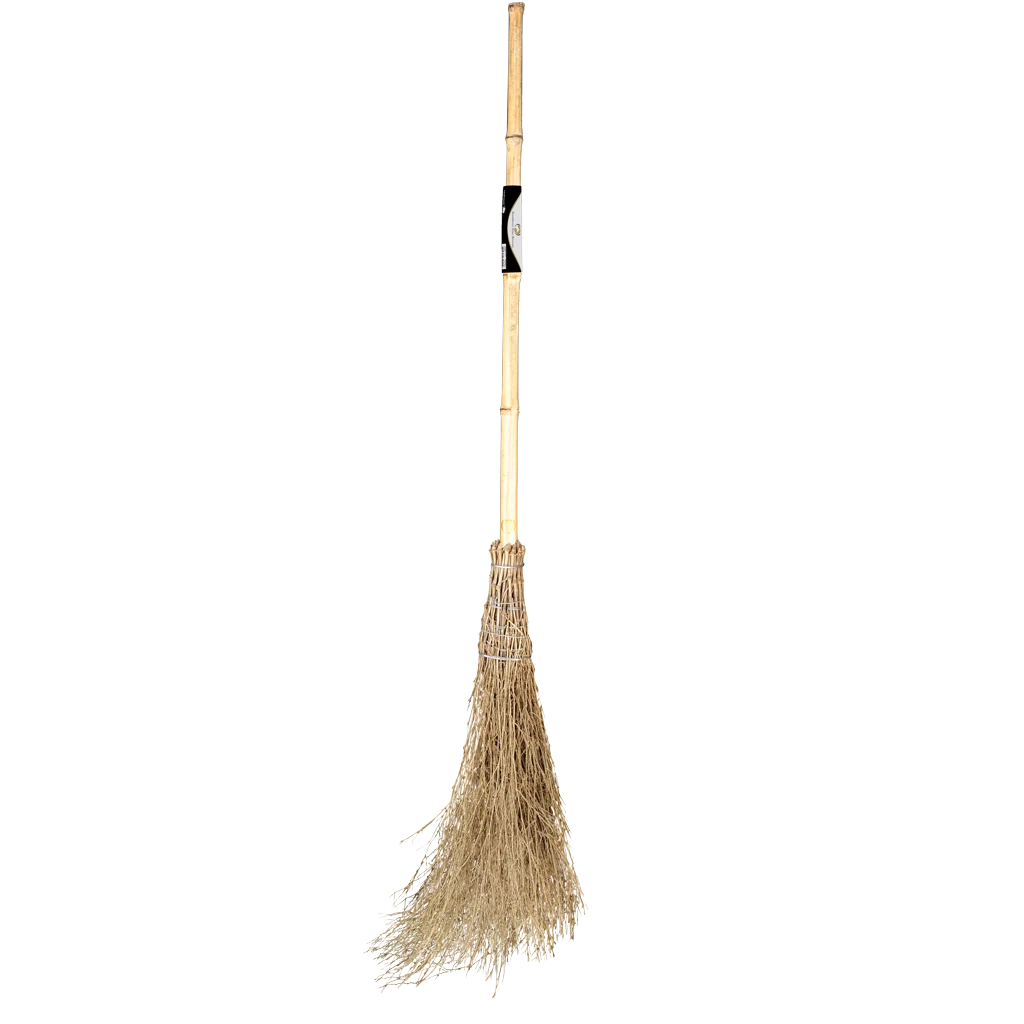 Reisigbesen mit Bambusstiel und Birkenzweigen, 180 cm – Excellent Horse Bamboo Reisigbesen – Bild 1