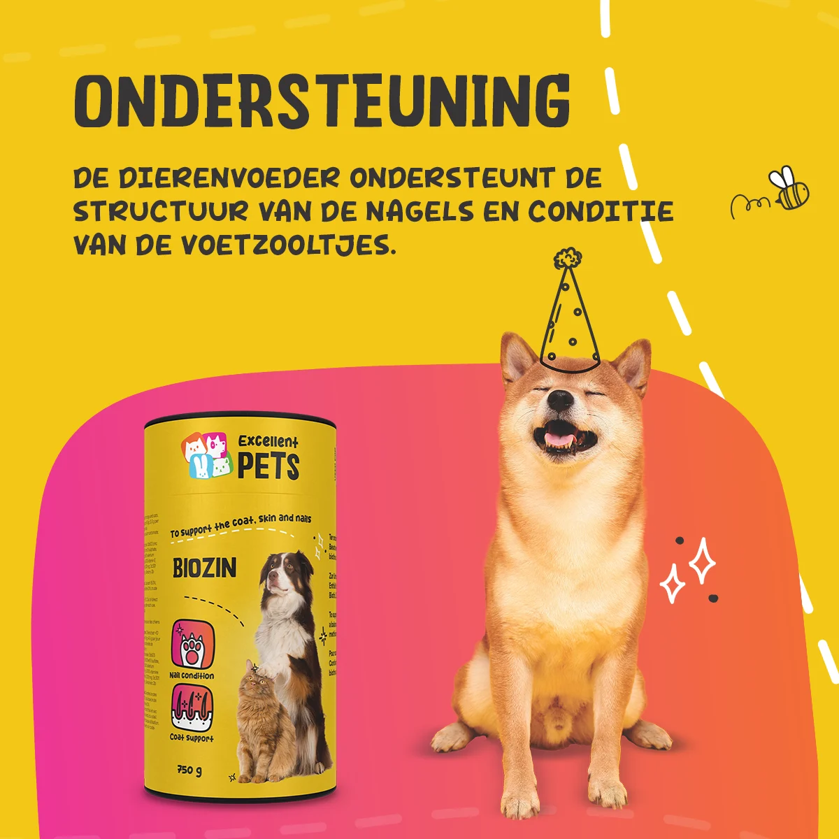 Fellergänzungsfuttermittel für Hunde und Katzen mit Biotin, 750 g – Excellent Pets Biozin – Bild 5
