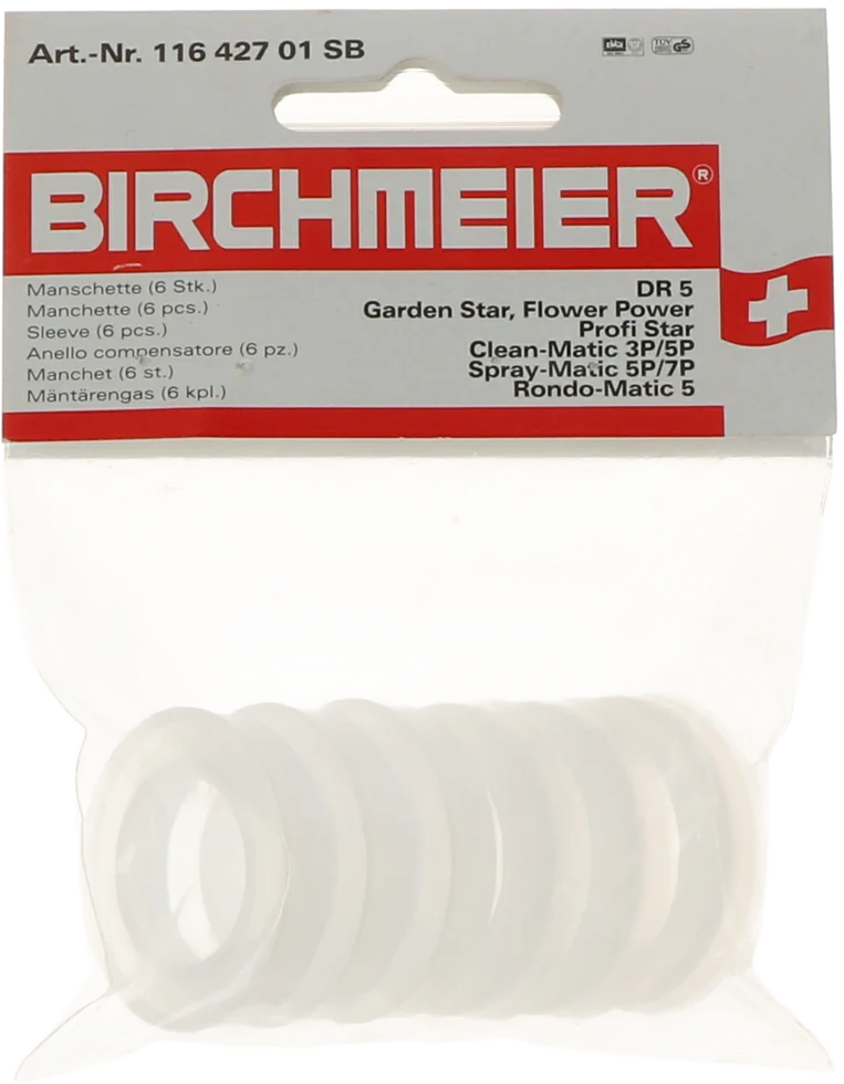 Kolbenringe für Pulverzerstäuber, 6 Stück – Birchmeier DR5 – Bild 1
