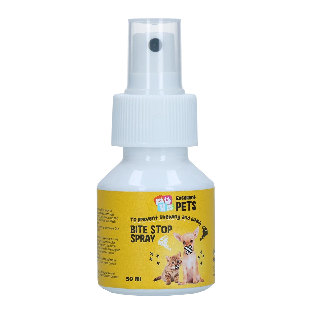 Bitterstoff Spray gegen Anknabbern für Hunde und Katzen, 50 ml – Excellent Pets Bite Stop Spray – Bild 1