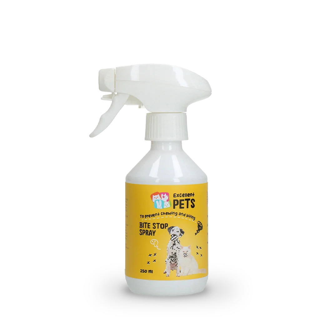 BITE0425.png Anti Knabber Spray für Hunde und Katzen mit Bitterstoff, 250 ml – Excellent Pets Bite Stop Spray – Bild 1