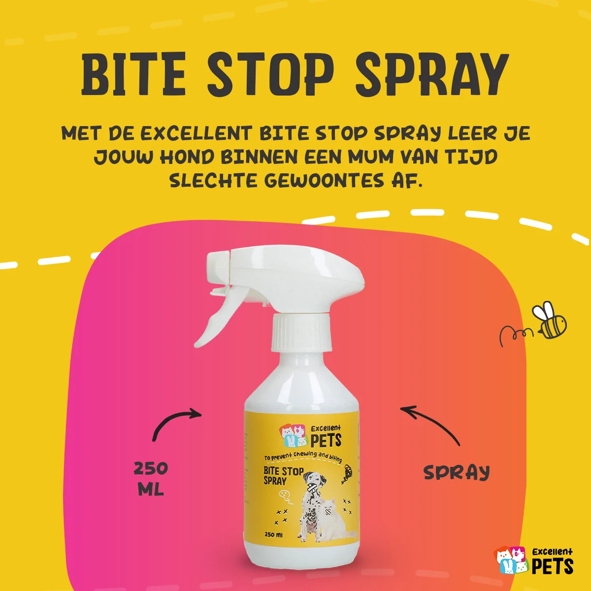 Anti Knabber Spray für Hunde und Katzen mit Bitterstoff, 250 ml – Excellent Pets Bite Stop Spray – Bild 3