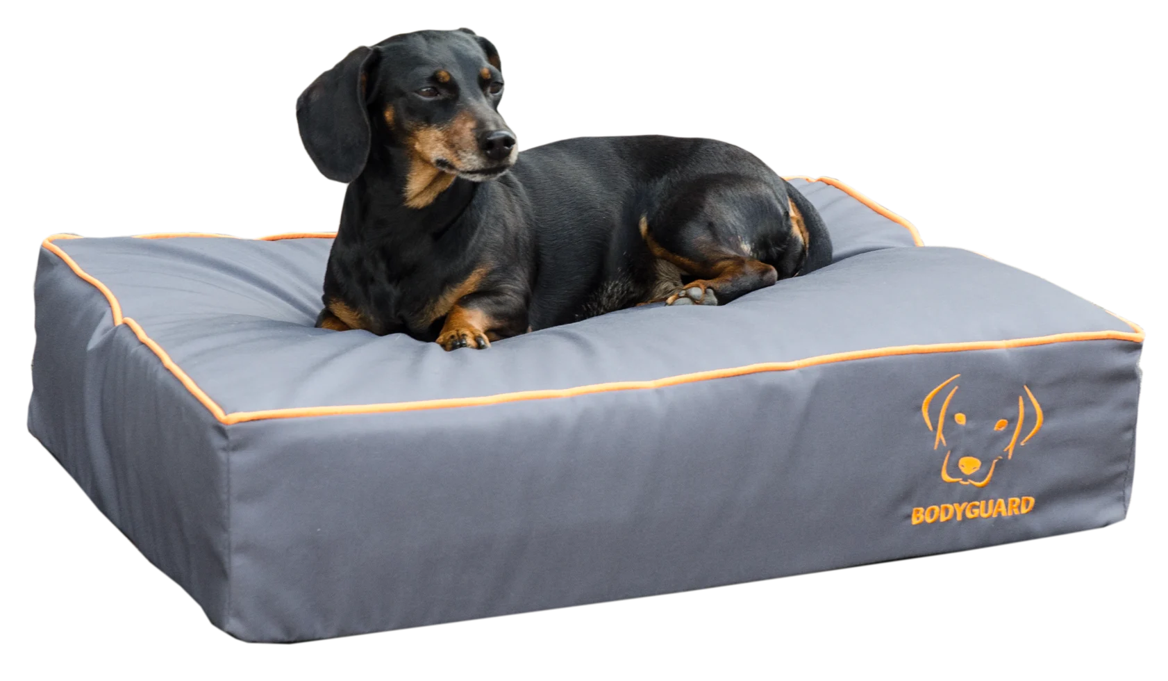 Hundebett mit imprägnierter Oberseite und rutschhemmender Unterseite, Grau S 65 x 50 cm – Bodyguard Royal Bed – Bild 1