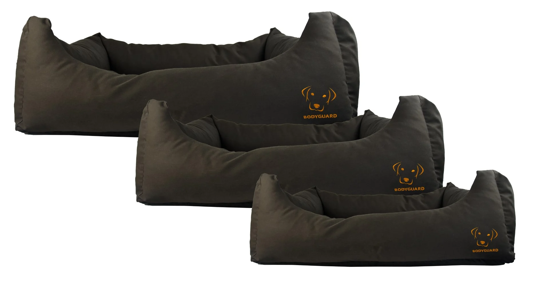 Hundebett mit imprägnierter Oberseite und rutschhemmender Unterseite, Schwarz S 65 x 55 cm – Bodyguard Sofa Bed – Bild 3