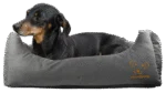 Hundebett mit imprägnierter Oberseite und rutschhemmender Unterseite, Grau S 65 x 55 cm – Bodyguard Sofa Bed