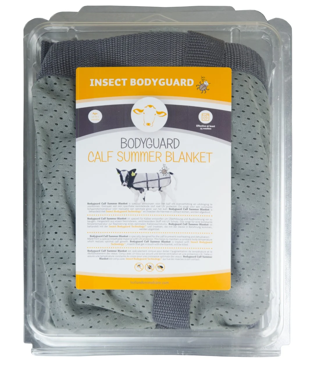 Sommerdecke für Kälber, atmungsaktiv, Rückenlänge 70 cm – Bodyguard Calf Summer Blanket – Bild 2