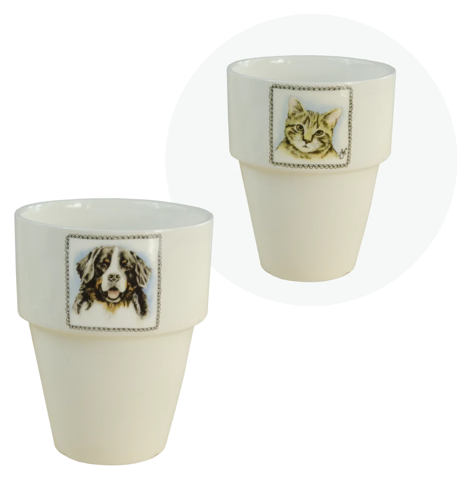 Milchbecher mit Hund und Katze – Boerenwinkel – Bild 1