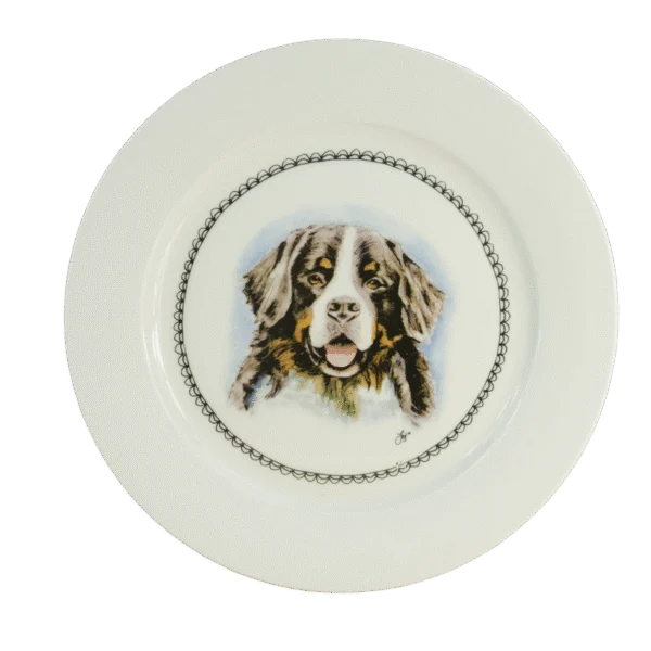 Frühstücksteller mit Hund, Ø 21 cm – Boerenwinkel