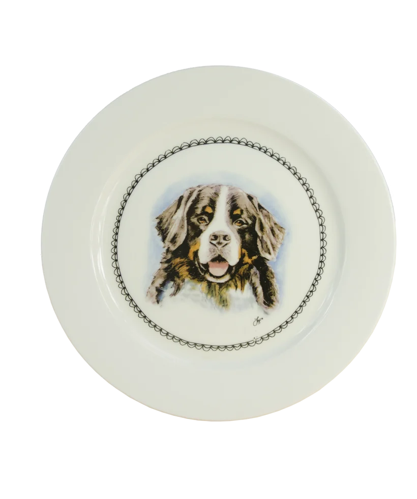 Frühstücksteller mit Hund, Ø 21 cm – Boerenwinkel – Bild 1