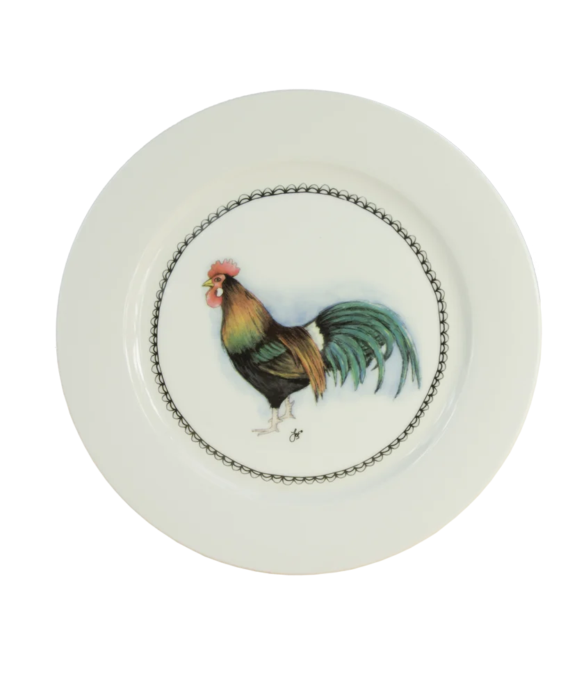 Frühstücksteller mit Hahn, Ø 21 cm – Boerenwinkel – Bild 1