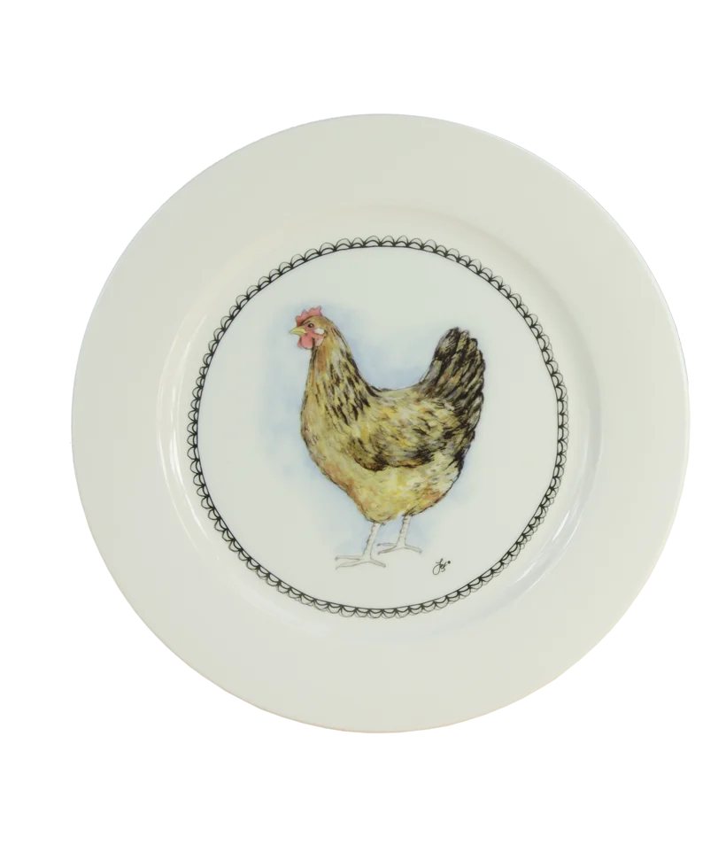 BOER134800.png Frühstücksteller mit Henne, Ø 21 cm – Boerenwinkel – Bild 1