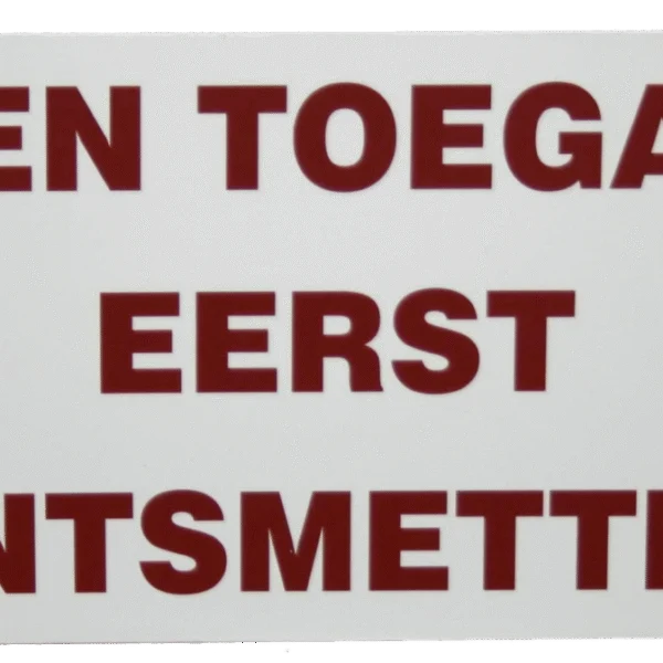 Hinweisschild Kein Zutritt Erst desinfizieren, 20 x 40 cm