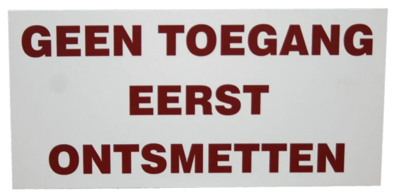 Hinweisschild Kein Zutritt Erst desinfizieren, 20 x 40 cm